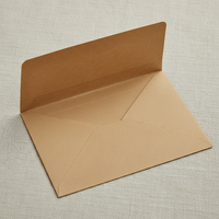 Vintage Kraft Paper Envelopes for Postcards and Cards, 12.5x17.5cm