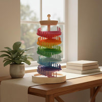 Early Education Rainbow Race Spiral Structure Fine Movement Skills Spiral Ball Track Hand-Eye Coordination Color Sorting Toy Sensory Play for Preschoolers, Toddlers, Kindergarten