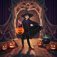 Girl's Witch Costume Role-Playing Witch Costume Set Halloween Outfit for Kids