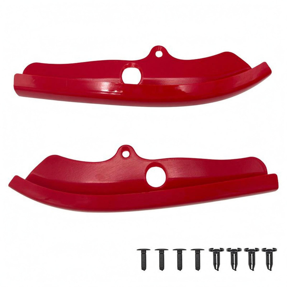 Sleek Bumper Lip Corner Guard Curved Front Bumper Lip Guard Mounting Holes Splitter Protector Trim Black Hardware