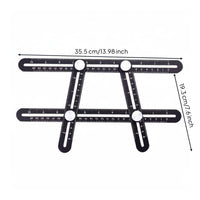 Foldable & Portable Tile Hole Accurate Measurement Tile Hole Tool Double-Calibrated Aluminum Alloy Layout Tool Rust-Proof for Tilers, Woodworking, Construction