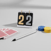 Guandan Game Score Scorekeeper Foldable Design Pocket-Sized Flip Scoreboard Waterproof Cards Flip Scoreboard for Tournaments