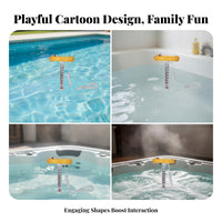 Aquatic Temperature Meter Thermometer Accurate Reading Buoyant Pool Thermometer Rope Tether Temperature Meter