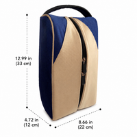 Shoe Bag with Top Handle, Portable Fabric Boot Bag for Muddy Shoes, 43x23x14cm Organised Travel Shoe Bags