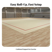 Rhythmic Gymnastics Carpet Portable Roll out Gymnastics Mat Lightweight Cheerleading Floor Mat for Gymnasts, Athletes, Dance Studio, Gymnasium, School
