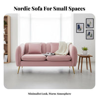 Removable and launderable slipcovers 3-Seater Couch Nordic design Upholstered 3-Person Settee Easy to Clean Sofa Minimalist Design for Apartment Dwellers, Small Families, Homeowners, Living Room, Lounge Area, Bedroom, Office