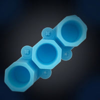 Soft Drinks Silicone Ice Cube Tray with 3 Cavities, Food-Grade Diamond Shape for Whisky Cocktails, Fast-Freezing 80ml Capacity, Heat-Resistant