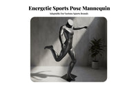 Soccer Player Mannequin Sturdy Fiberglass Construction Male Sports Mannequin Realistic Muscle Texture Kicking Pose Display Figure for Clothing Stores