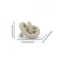 Sculpture with Interlocking Loop Artistic Tabletop Statue Elegant for Desk