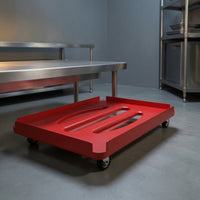 Low-Height Fermentation Box Cart Stable Fermentation Box Dolly Open Corner Proofing Tray Cart Rolling for Bakeries, Commercial Kitchens