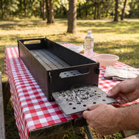 Portable Folding Charcoal BBQ Grill with Ash Catcher for Outdoor Camping