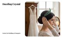 Crystal Crown Elegant Design Crystal Headpiece Crystal Tiara Sparkling Crystal Crown Lightweight for Wedding Celebrant, Wedding