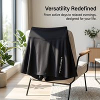 Skirt for Women with High Waisted Design and Pockets, Stylish Printed Pleated Mini for for Outdoor Summer Wear