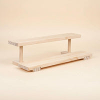 Stable and Sturdy Wooden Step Shelf Easy to Clean Countertop Perfume Stand for Collectors, Dressing Table, Shop Counter
