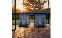 2 Pieces Easy to Clean Trampoline Shoe Bag Adjustable Straps Trampoline Side Storage Pouch for Backyard, Garden