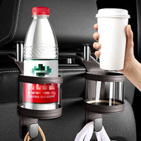 Headrest Cup Holder Multi-Functional Car Headrest Cup Holder Strong Load-Bearing Back Hook for Long-Distance Drivers, Parents