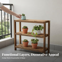 Anti Multi-Tier Planter Rack Freestanding Plant Stand Space-Saving Flower Pot Holder Simple Design for Gardeners, Apartment Dwellers, Homeowners, Balcony, Indoor, Living Room, Garden
