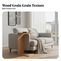 Space-Saving C-Shaped End Table Minimalist Design C-Shaped Slide-Under Stand Multi-Functional Home Furnishing Versatile for Small Apartment Dwellers, Homeowners, Students, Living Room, Bedroom