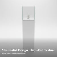 Dustproof Acrylic Cover Display Pedestal Varnish Ed Finish Pedestal Display Case Non-Yellowing Jewelry Showcase Stand Clear View for Gallery Owners, Exhibitors, Collectors, Retail Shop, Home
