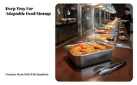 Rectangular cafeteria Dish Deep culinary pan Rustresistant for professional Kitchen
