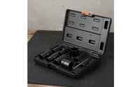 10 Pieces Heavy Duty Damaged Nut Extractor Socket Cr-Mo Steel Rusted Nut Removal Socket Blow Molded Case Wheel Lock Remover for Garage