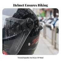 3/4 Open Face Helmet Warm Winter Liner Multi-Season Riding Helmet Anti-Fog & Rainproof Head Protection for Men, Women, Daily Commuting