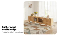 TV Stand and Side Cabinet Set Slim Design Media Console Space-Saving Storage Furniture for Families, Homeowners, Living Room, Small Spaces, Bedroom