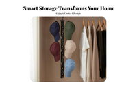 Closet Hat Hanger with Fasteners Easy Installation over the Door Cap Holder