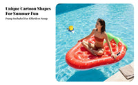 Fun Shapes Inflatable Pool Flotation Device Giant Size Inflatable Pool Lounger Easy to Use for Adults, Expectant Mothers, Summer Vacation