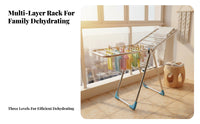 Foldable Clothes Dehydrating Rack Space-Saving Foldable Laundry Stand Installation Foldable Clothes Dryer for Families, Balcony, Apartment
