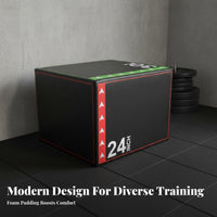 Triple-Function Soft Plyo Box Stable & Sturdy Triple-Function Foam Bound Box Adjustable Height Step Block Fully Assembled