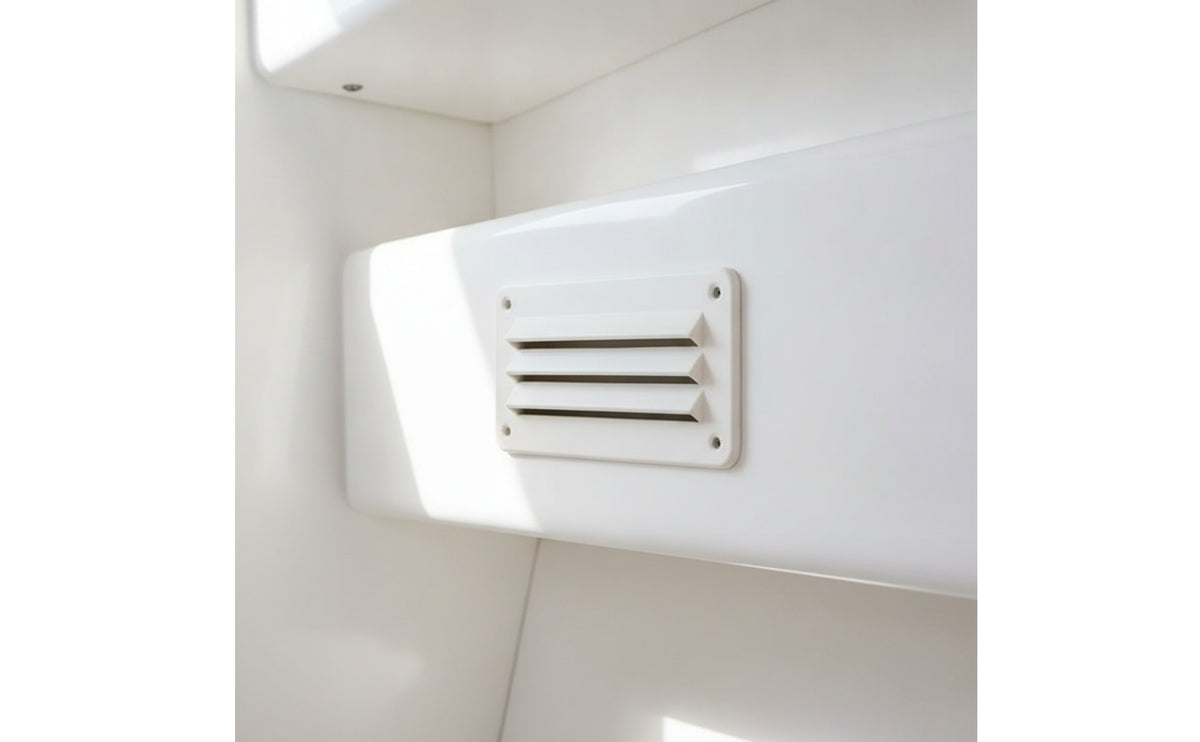 Easy to Install Nylon Vent with Mounting Holes Rectangular Louvered Vent Compact Outlet Lightweight for Boat Owners, Boats, Cabins