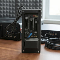 3-Band Acoustic Guitar Pickup Active Guitar Pickup with Preamp Panel-Mount Onboard Equalizer Volume Control for Guitarists, Luthier, Stage, Diy Project