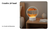 7 Color Changing 3D Quicksand Painting Light Creative Gift LED Sandscape Night Light 360 Degree Flip for Adults, Bedroom, Living Room, Study