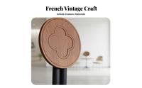 Chair with Woven Rear Supportrest French Design Seating Furniture Retro Design Upholstered Seat for Interior Decorators, Adults