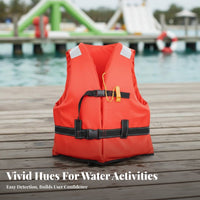 Flotation Vest Waterproof Grown-up Flotation Vest Individual Flotation Device High Visibility Aquatic Activities Safety Vest