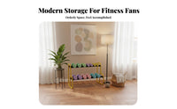Space Saving Dumbbell Rack Large Capacity Kettlebell Storage Stand Heavy Duty Weight Storage Rack Easy Assembly for Personal Trainers, Fitness Studio