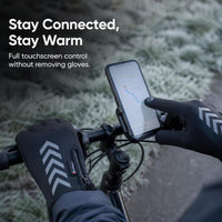 Men's Cycling Warm Gloves Touchscreen Waterproof Windproof Thermal Fleece with Zipper