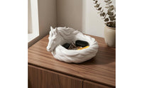 Detailed Mane Horse Catchall Bowl Sculpted Horse Head Tray Uncovered Basin Jewelry Dish Decorative