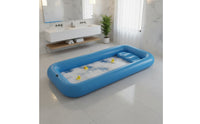 Portable Inflatable Nursing Bath Tub Cushioned Inflatable Basin with Drain Hose Easy to Store Bedside Bathing Basin Lightweight for Bedridden Patients, Elderly, Caregivers