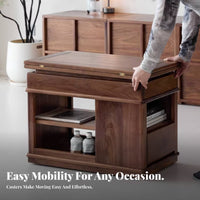 Mobile with casters Adjustable elevatingTop End Table Space-Saving Design elevatingTop Rolling Cart Multi-Functional Nightstand Folding surface for Small Apartment Dwellers, Remote Workers, Homeowners, Living Room, Next to Sofa, Home Office, Bedroom