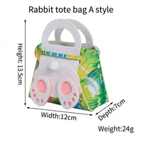 3D Easter Candy Bag With Handles Chick and Bunny Gift Pouch, Easter Basket with Bunny - Easter Basket Made of Felt for Filling Cute Easter Gift Bag for Teachers, Parents, School Events