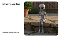 Alien Figurine Resin Alien Garden Ornament Novelty Gift Sculpture for Enthusiasts