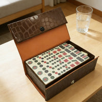 Mini Mahjong Set Lightweight Mini Chinese Mahjong Set Traditional Travel Game for Students, Dormitory, Outdoor