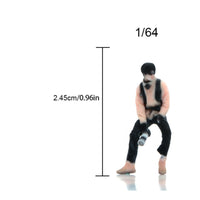 Photographer Figure Color-Printed Seated Figure Detailed Miniature for Hobbyists