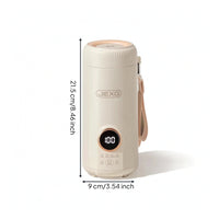 Electric Kettle Cup Insulated Portable Water Boiler Double-Wall for Dorm