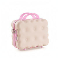 Compact Suitcase-Style Storage Case Padded Portable Case with Handle Travel-Friendly Small for Travelers, Manicurists, Tabletop Organization