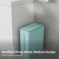 Trash Can Space Saving Lavatory Garbage Can Modern Design Narrow Space Garbage Bin for Homeowners, Pet Owners, Bedroom, Living Room, Kitchen