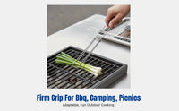 Thickened Stainless Steel BBQ Tongs, Vegetable Grill Commercial, Camping Fast Serving Tool