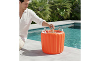 Easy to Inflate PVC Ice Tub Portable Inflatable Ice Container Lightweight Inflatable Beer Container Sturdy and Long-Lasting for Outdoor, Barbecue, Picnic